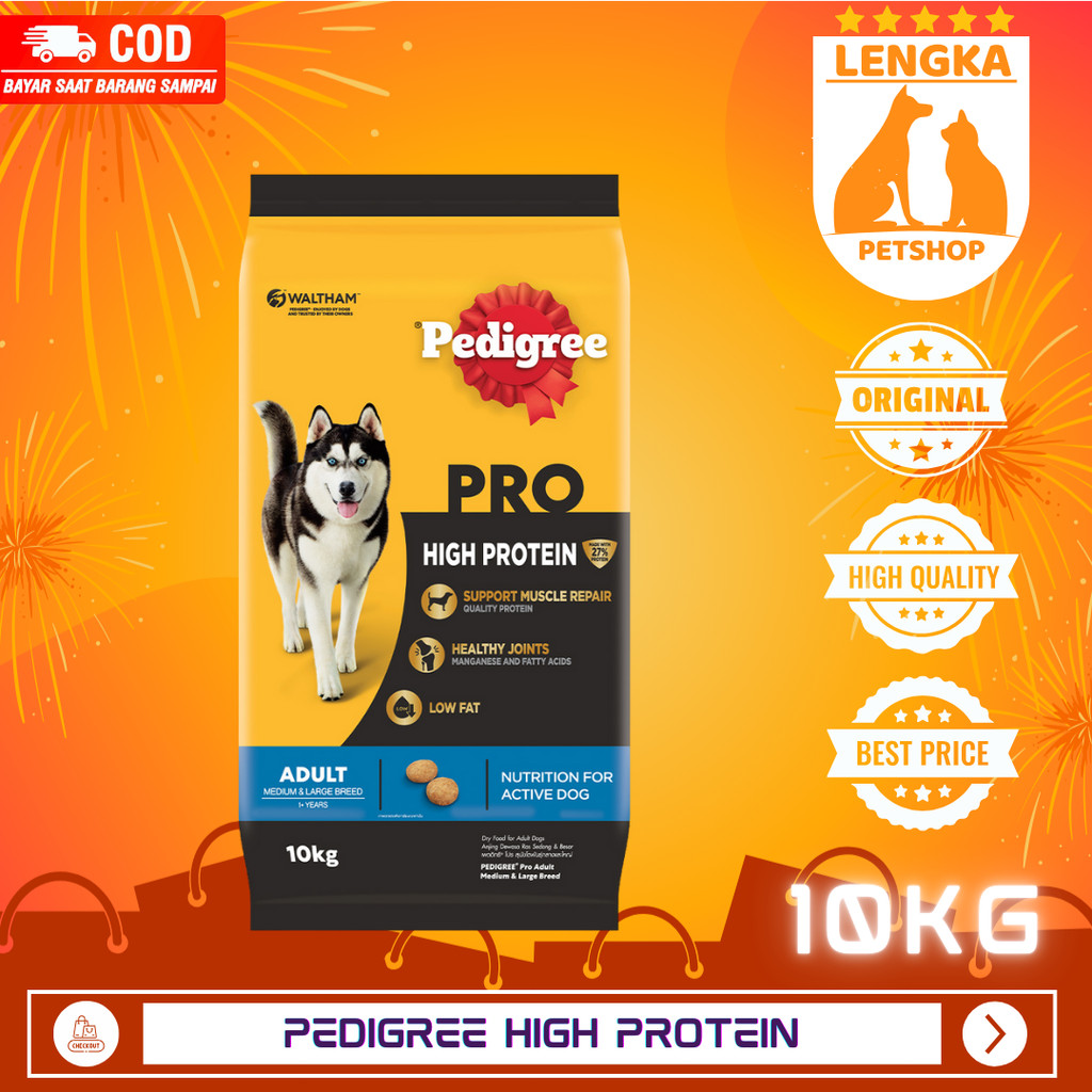 Pedigree Pro High Protein Adult Medium & Large Breed 10kg