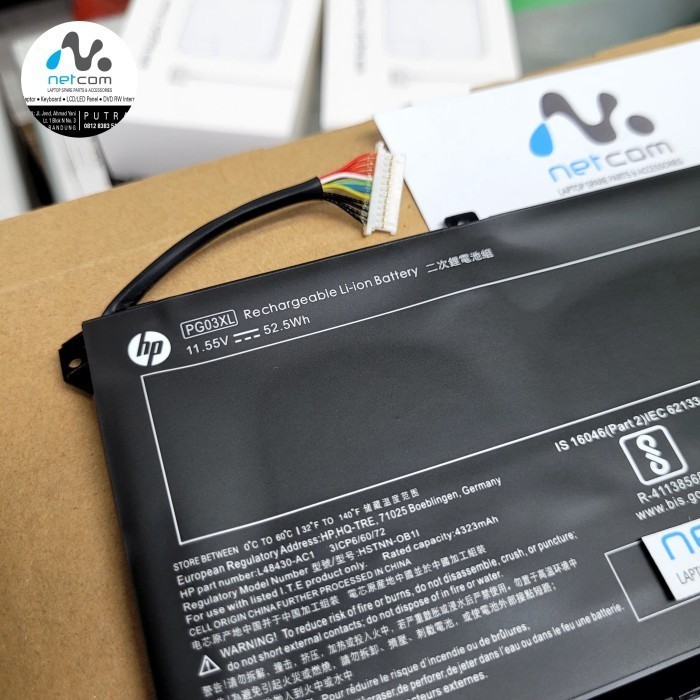 Baterai Laptop HP Pavilion Gaming 15-DK1064TX ( TYPE - PG03XL ) NEW net comp