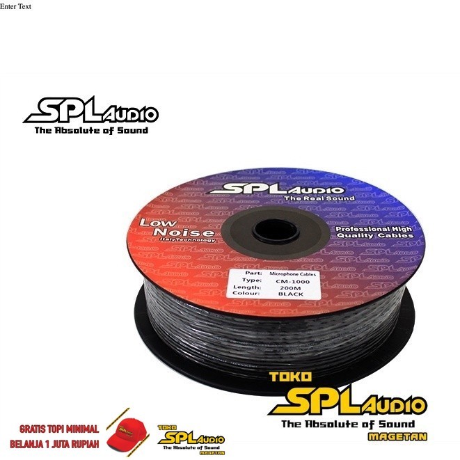 SPL Audio CABLE MICROPHONE CM-1000 200 METER BLACK