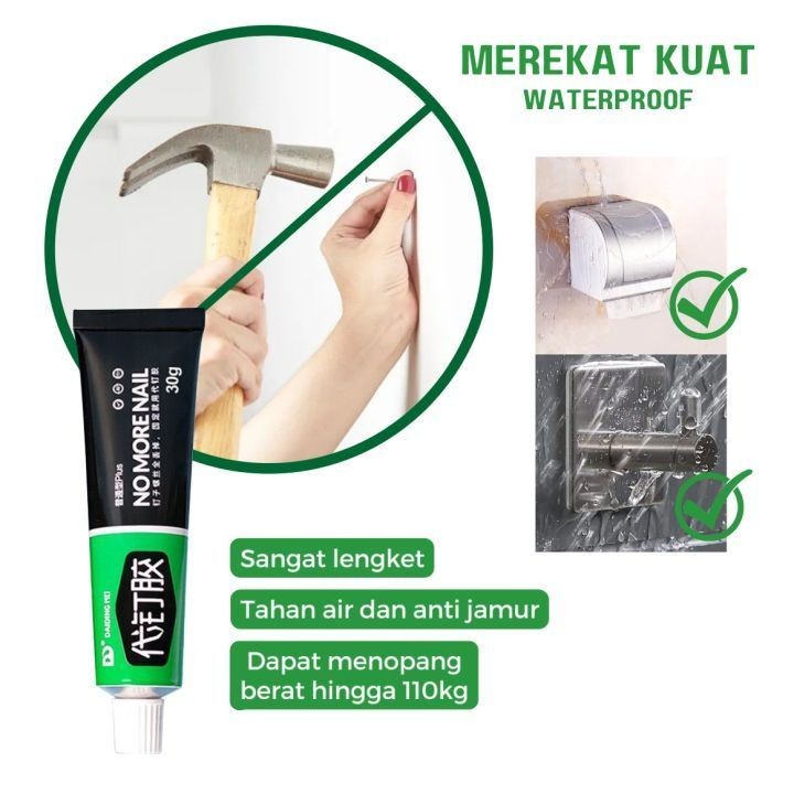 

BISA COD Lem Serbaguna Lem Kuat Tahan Air Lem Super Kuat Pengganti Paku Tembok No More Nail Serbaguna - TERMURAH
