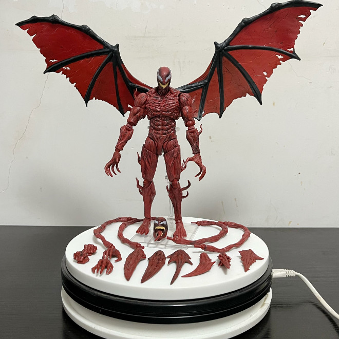 Marvel SHF Aidi Venom 3 Sayap Penyembur Mematikan Penjaga Bisa Digerakkan Model Buatan Tangan Mainan