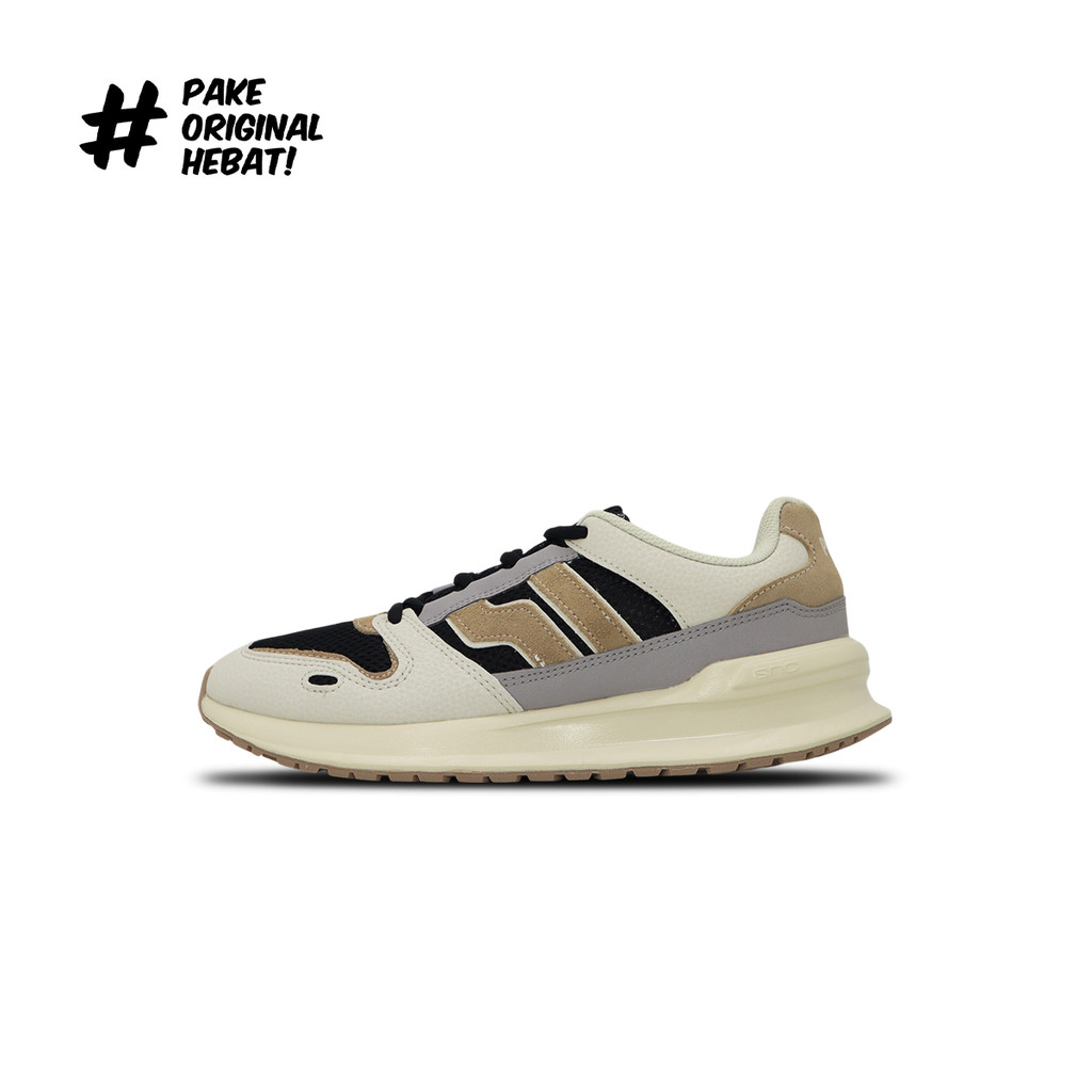 Sepatu Sneakers Piero Jogger 24 PRM - Light Grey/Oyster White/Pale Brown
