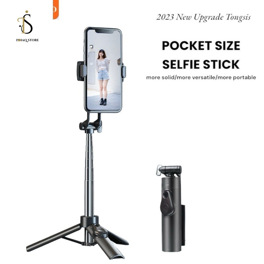 15) MIXIO A33 80CM Tongsis Bluetooth Selfie Stick Tripod Super Mini for Smartphone