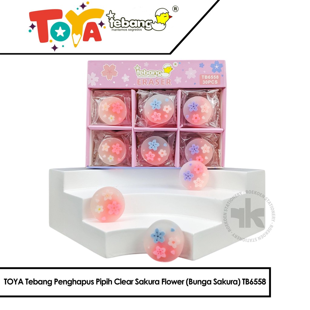 

TOYA Tebang Penghapus Pipih Clear Sakura Flower (Bunga Sakura) TB6558