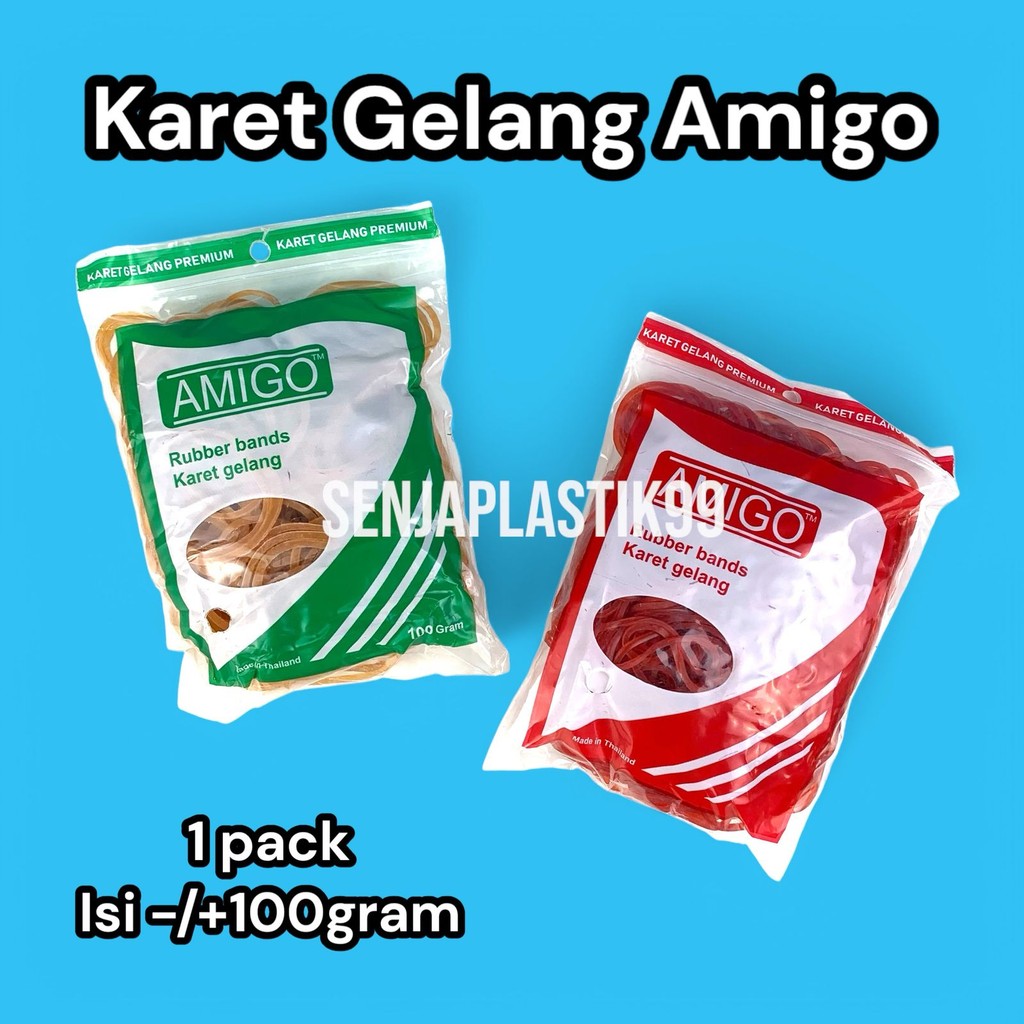 

Karet Gelang Kuning & Merah / Rubber Bans Isi -/+100gr