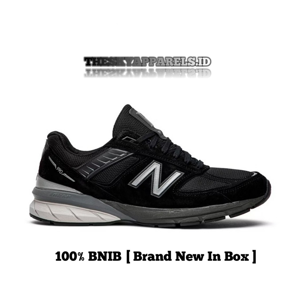 Sepatu Sneakers 990 V5 M990BK5 Black 100% BNIB
