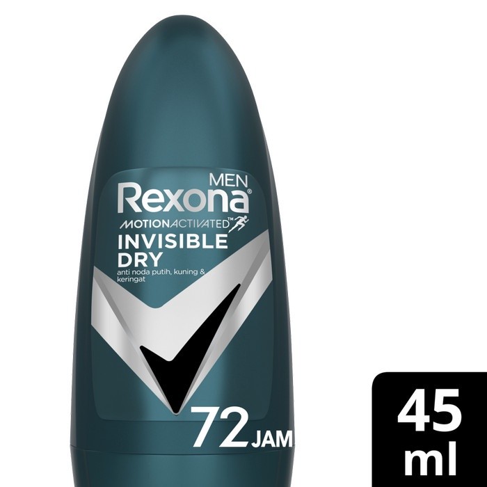 Rexona Men Deodorant Roll On Invisible Dry 45Ml - Deodorant Pria