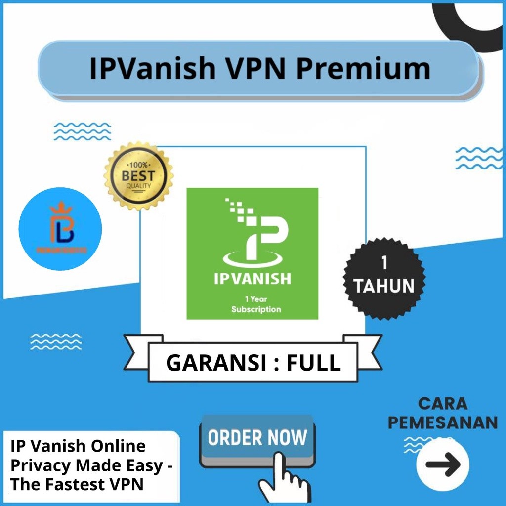IPVanish VPN Premium 1 Tahun Bergaransi - IP Vanish Online Privacy Made Easy - The Fastest VPN