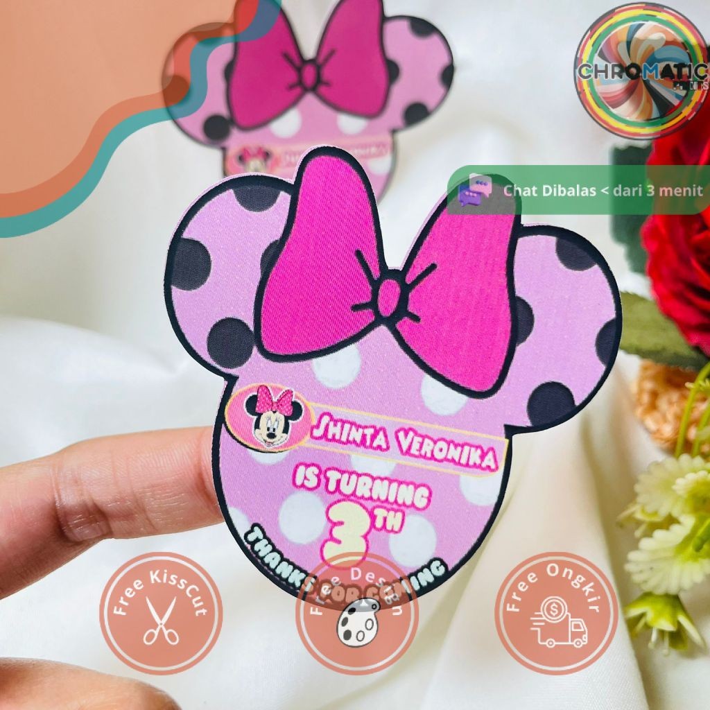 

chromatic 4-8 Sticker Karakter Ulang Tahun Anak Stiker Ultah Free Design Birthday Custom Chromo