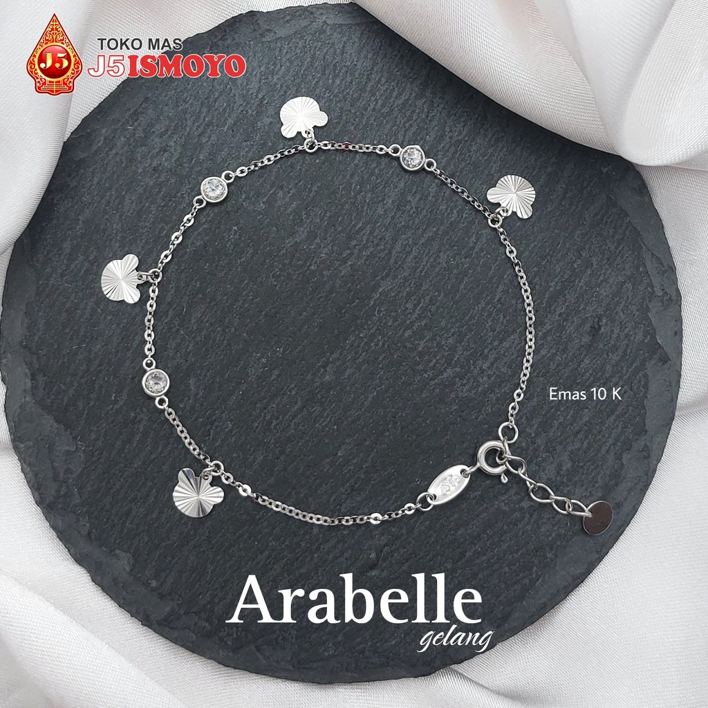 Gelang Emas Mas Asli White Gold Model Rantai Arabelle J5 Ismoyo