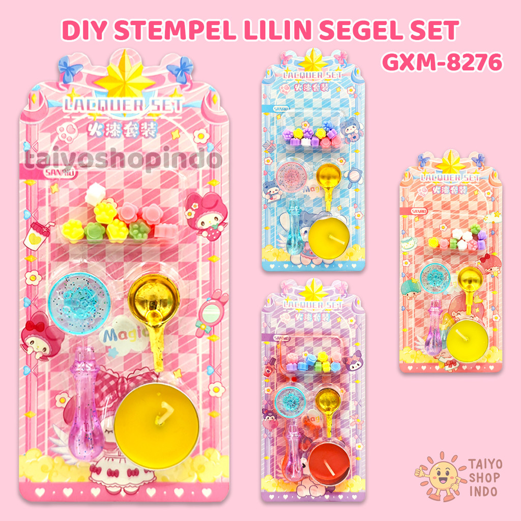 

TAIYO DIY Stempel Lilin Segel Set Sanrio Labubu Karakter DIY Cap Wax Seal Stamp Tempel Mainan Anak