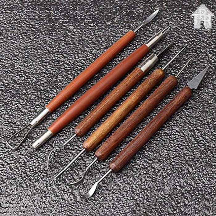 

best -Butsir set / Alat ukir clay / Pottery tool / Modelling tools - 6 pcs
