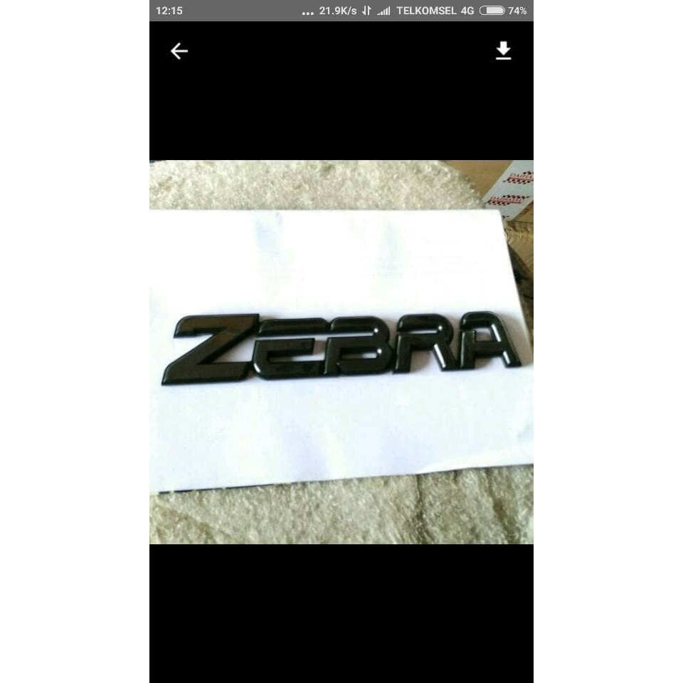 Part JUAL  Emblem Zebra Espass ori Cod