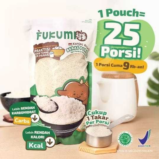 

FUKUMI Beras Porang Pouch 1 Kg - Shirataki / Konjac Rice