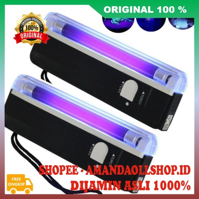 Lampu UV Deteksi Upal Alat Cek Uang Palsu Alat Deteksi Uang Palsu Lampu Money Detector Uang 100% ASL