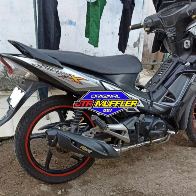 Knalpot racing ROB1 Supra x 125 old new fullset lengkap suara adem anti tilang