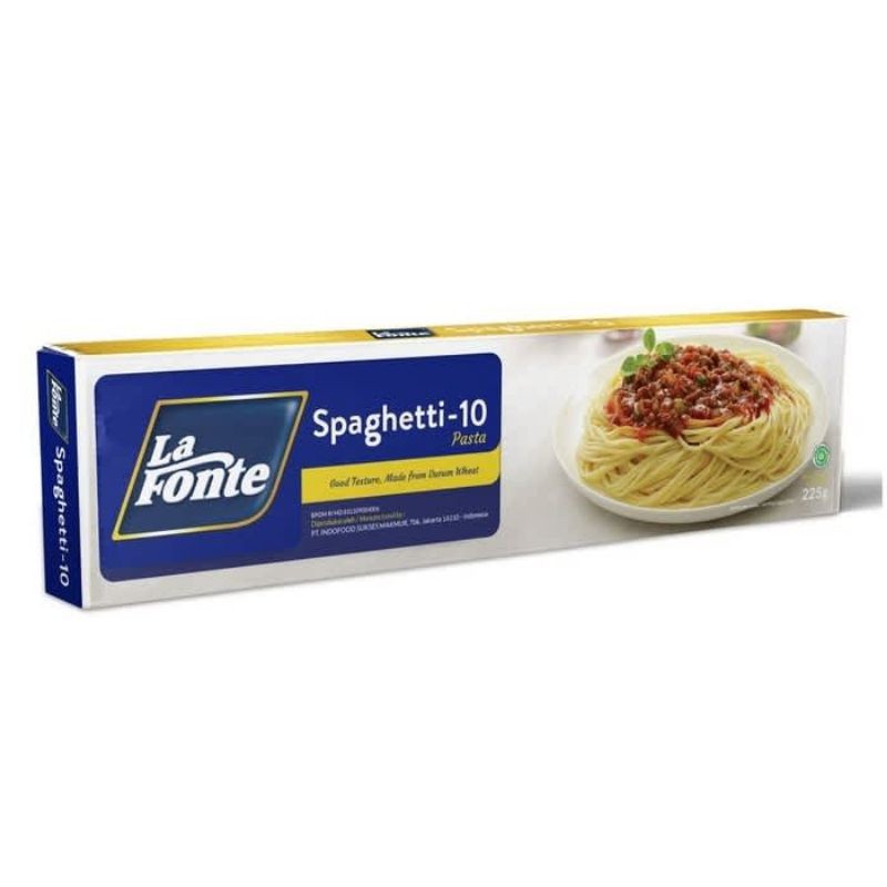 

La Fonte spaghetti-10 PASTA spaghetti 225 gram KEMASAN BOX - ABO