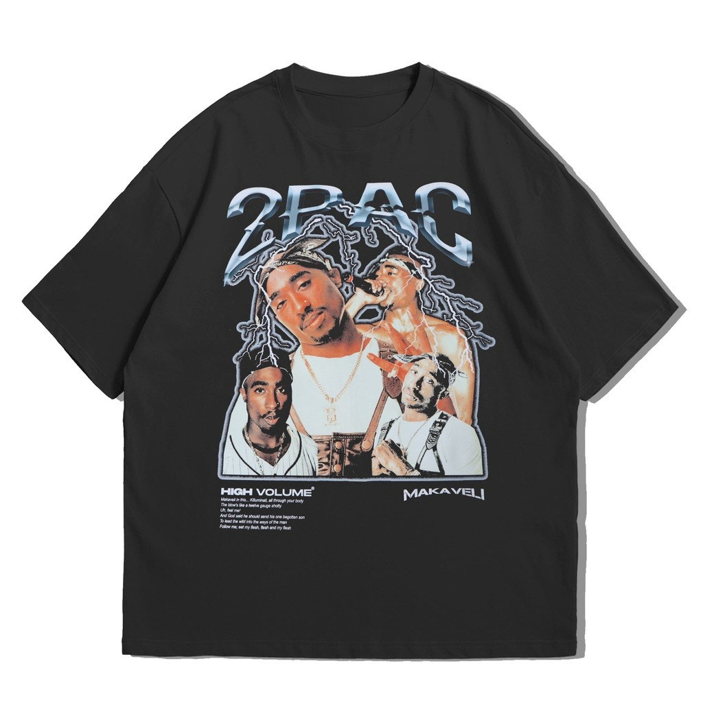 T-shirt | Oversize | 2pac | Black | Highvolume