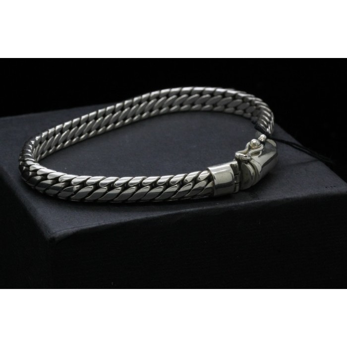 "VN.KIA" - READY STOCK GELANG PERAK ASLI 925 GELANG PRIA PERAK BAKAR BALI