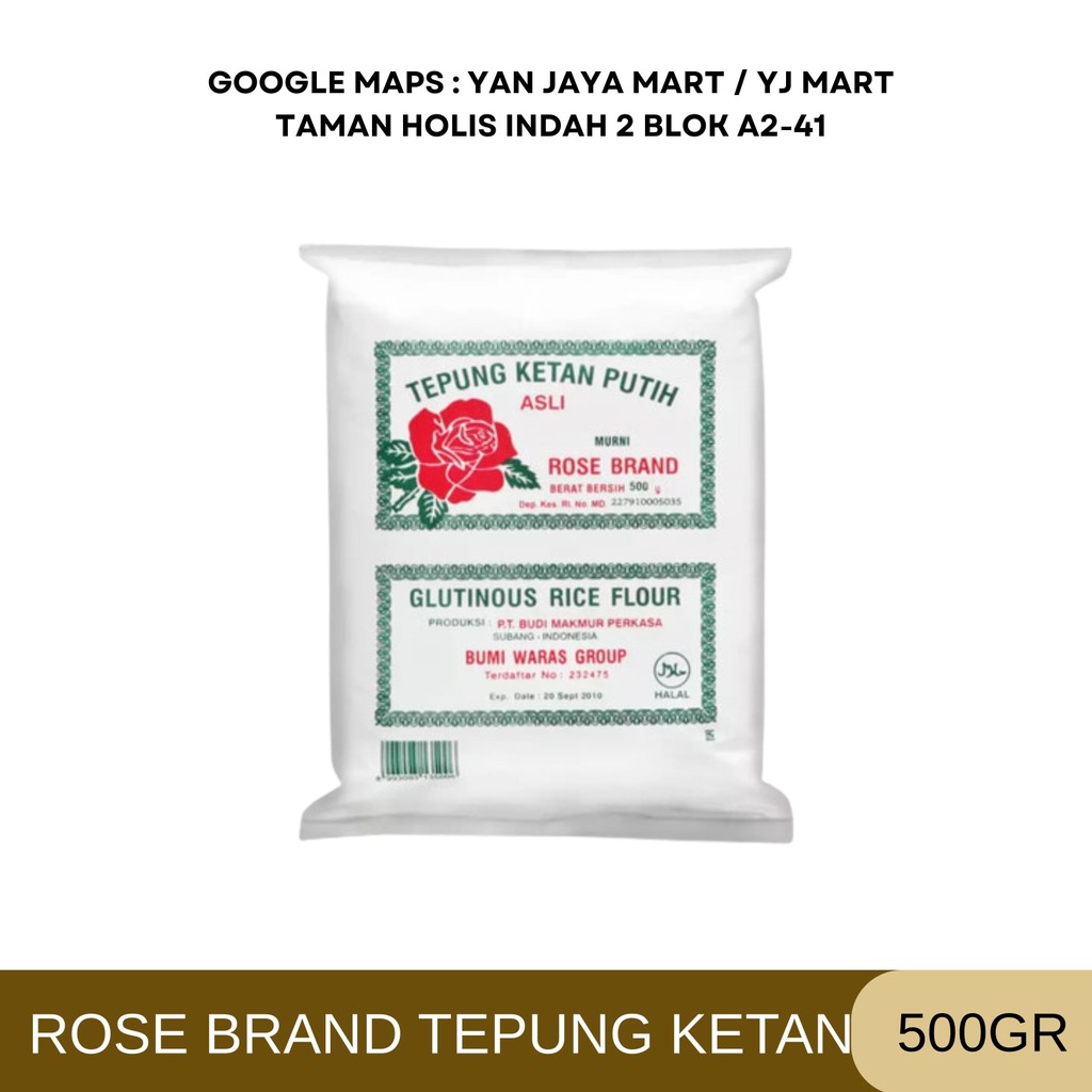 

Rose Brand Tepung Ketan Putih [500g] 1CRT ISI 20PCS