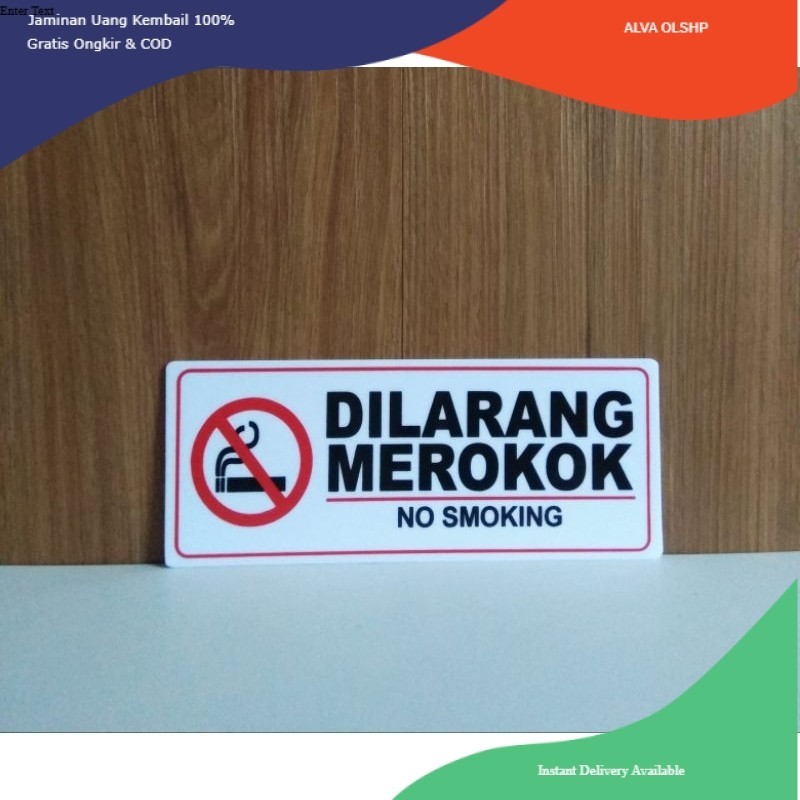 

stiker Sign Label "DILARANG MEROKOK /NO SMOKING" Sticker Sign tulisan Dilarang merokok