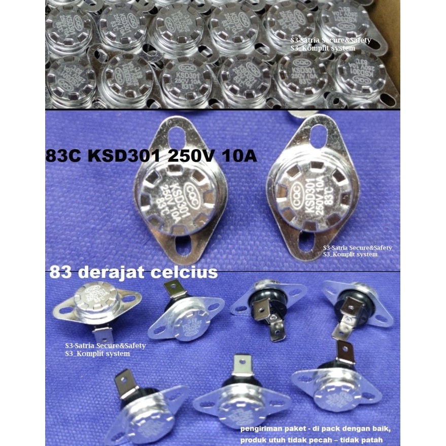thermostat 83C KSD301 250V 10A termostat 83C Bimetal M Jar Magic com magiccom magicom  rice cooker p