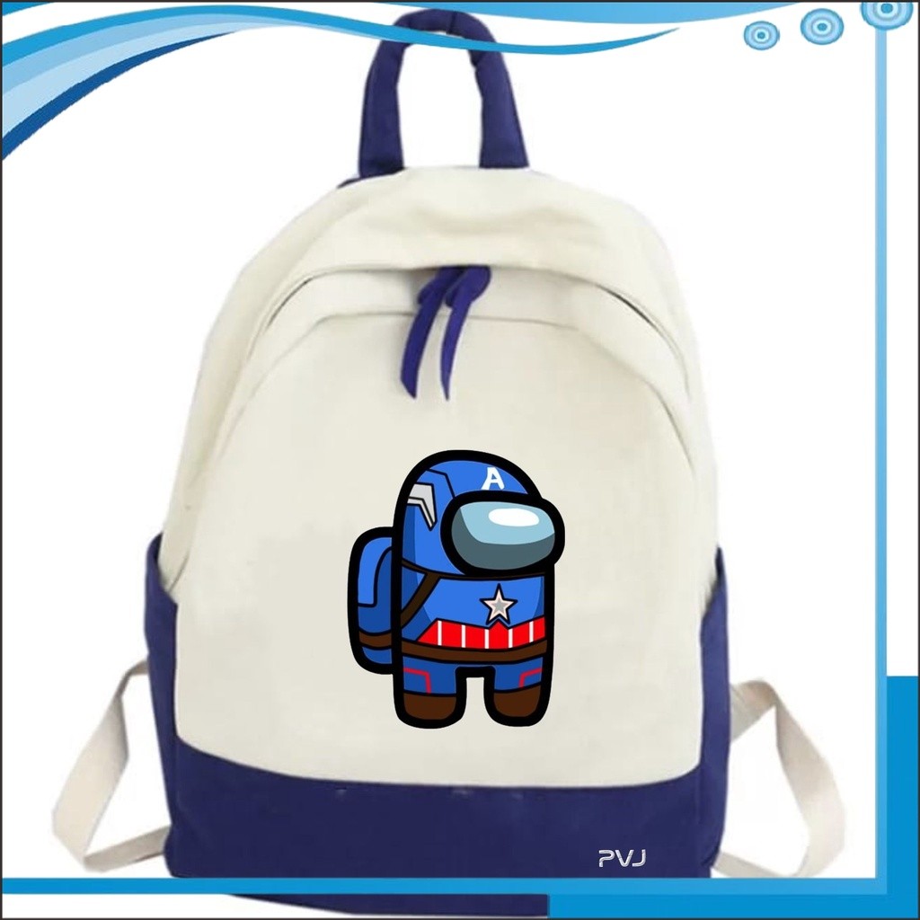 PS Tas Ransel Captain Amerika Karakter Among UsBackpack Anak Sekolah SD Fashion Kids 17 A1