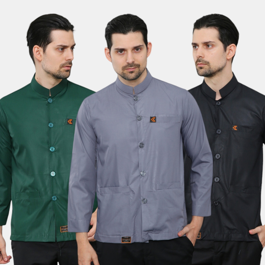 BAHAN PREMIUM / Baju Koko Khaibar Polos Haibah Premium Baju Koko Putih Dewasa Merk Khaibar