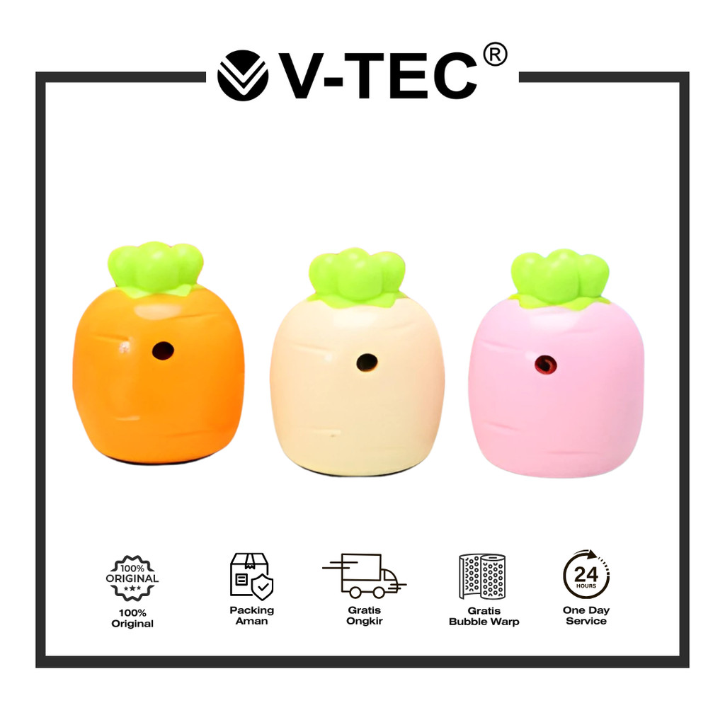 

V-TEC RAUTAN PENSIL PUTAR KARAKTER WORTEL LUCU MECHANICAL SHARPENER MS 9500 PCS