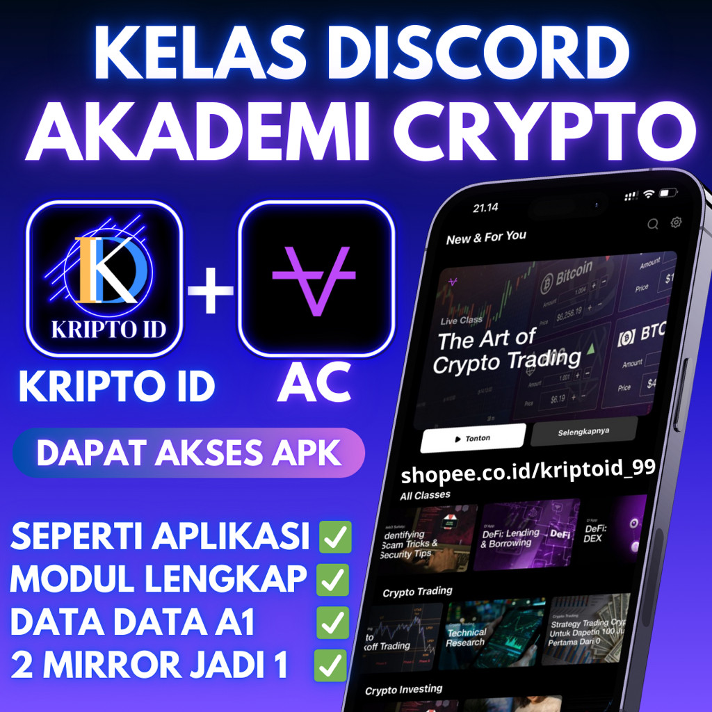 KELAS DISCORD AKADEMI CRYPTO, REALTIME MARKET UPDATE, SIGNAL TRADING, BERITA TERCEPAT 24JAM, INFORMA