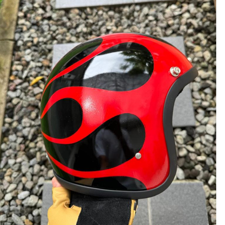 Helm Slim Head Motif Airbrush Terbaru