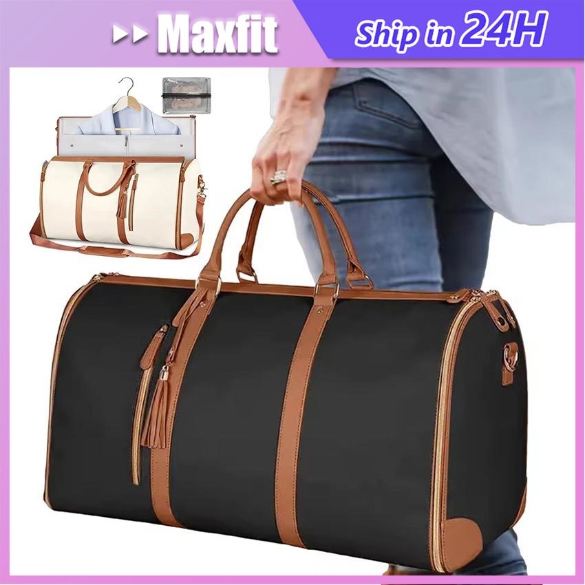 Tas Penyimpanantas Baju Kulit Lipat Tas Travel Jumbo Kapasitas Besar Waterproof / Tas Koper Travelin