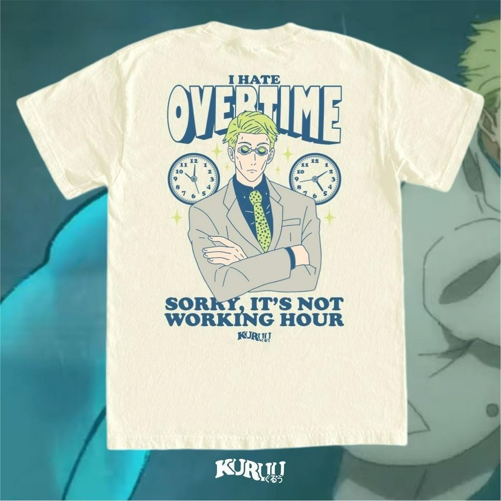 Baju Kaos Anime Kuruu Overtime Tee