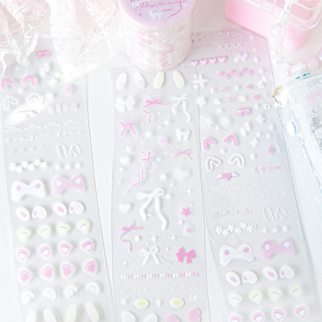 

1 Pc Cute Cartoon Rabbit Ear PET Tape Korea Style Graffiti Decoration Kpop Idol Photo Deco Toploader DIY Scrapbooking Sticker