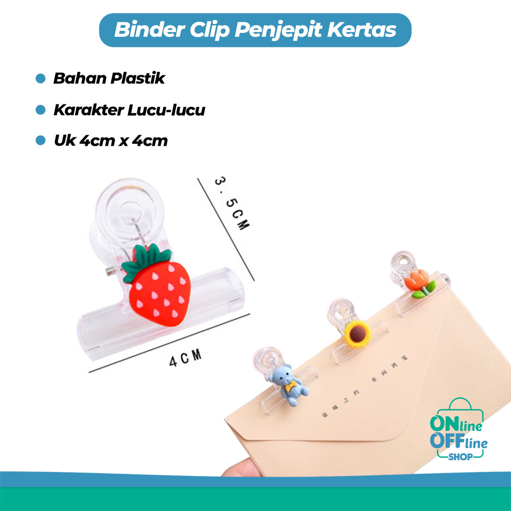 

Binder Clip Penjepit Kertas Plastik Motif Buah Penjepit Serbaguna Transparan 217