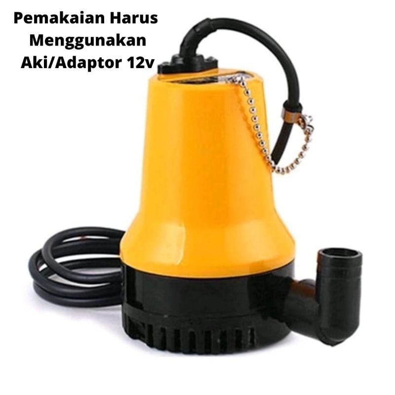 Pompa Air Celup Bilge Pump Marinepet Mini 12volt DC Submersible Pump Air Kotor kolam ikan