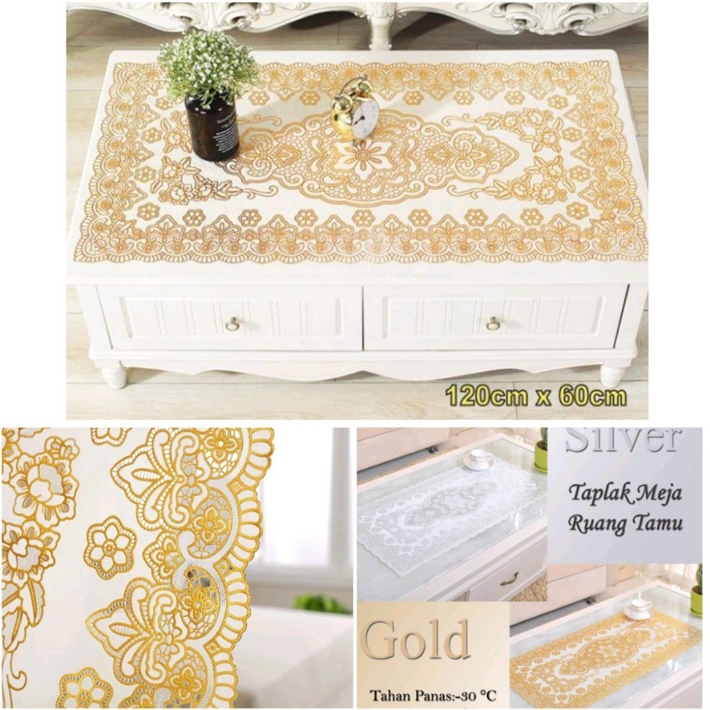 Cantik Taplak Meja Motif Gold Taplak Meja Makan Meja Tamu