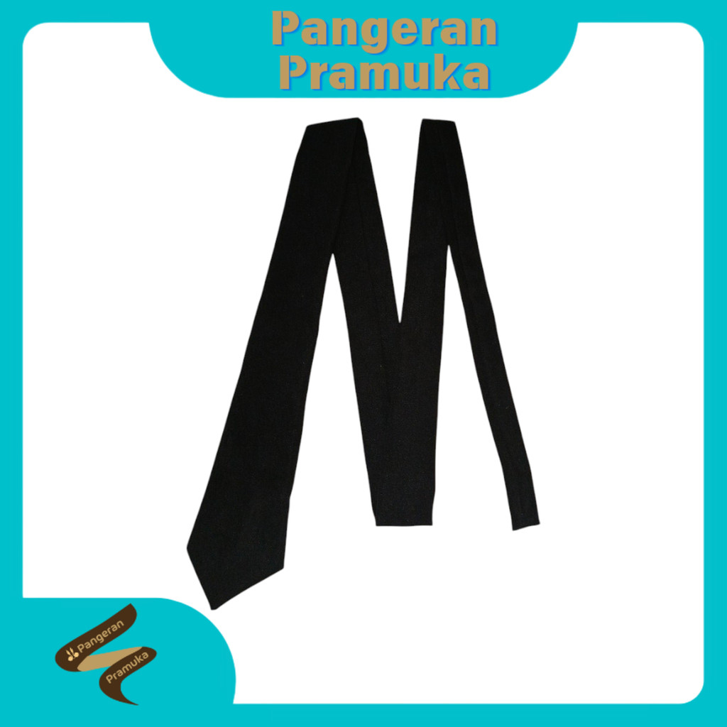 Dasi Hitam Panjang Polos 140cm Ospek