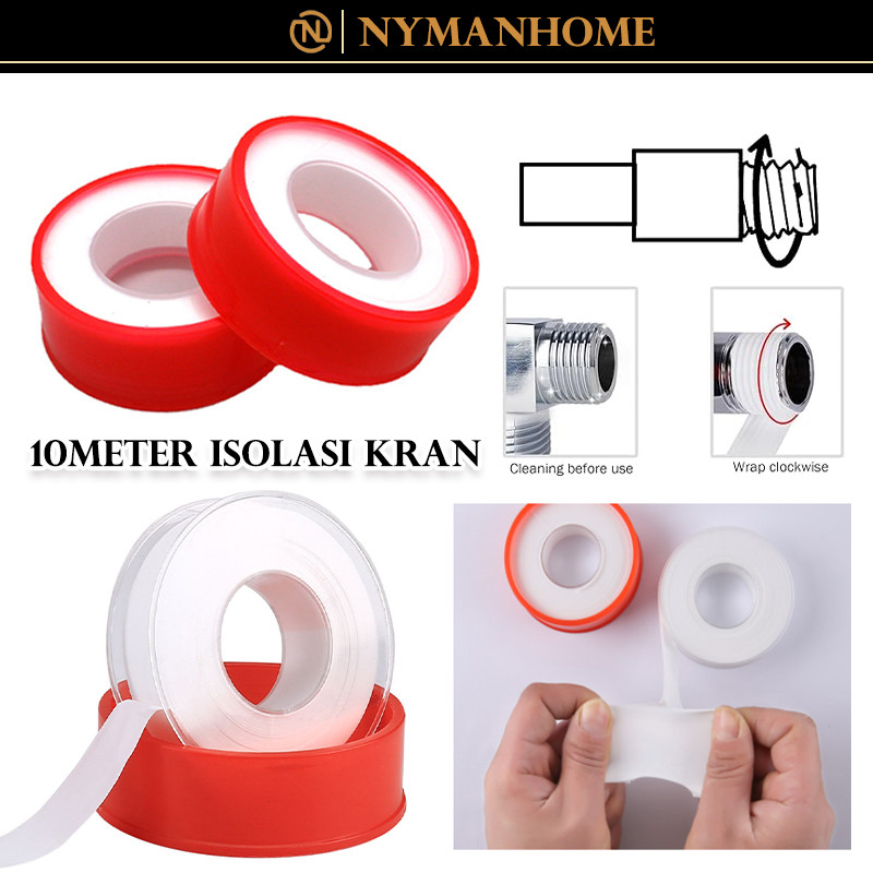 10meter Seal Tape Isolasi Kran Air/Sealtape Isolasi Pipa Kran /seal Tape Kuat/seal Tape Isolasi Kran