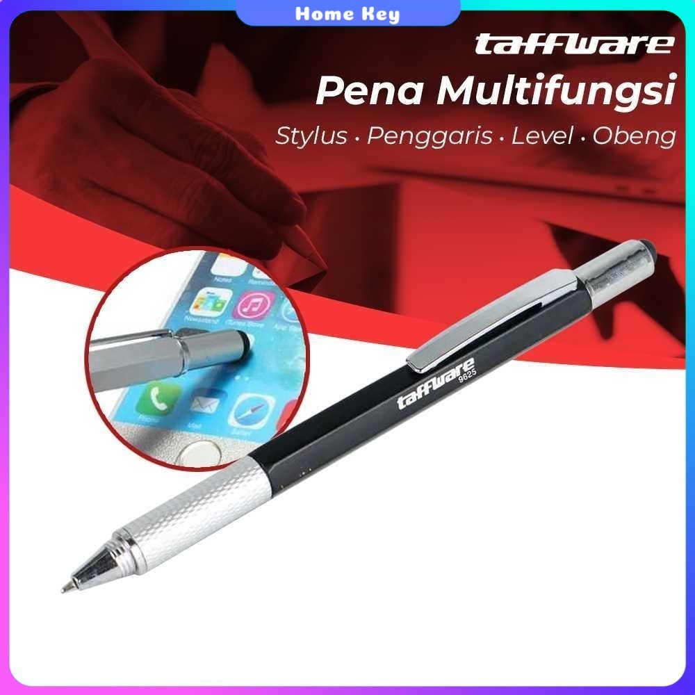 

Taffware Pena Multifungsi Plastik Stylus Penggaris Waterpass Obeng - 9625