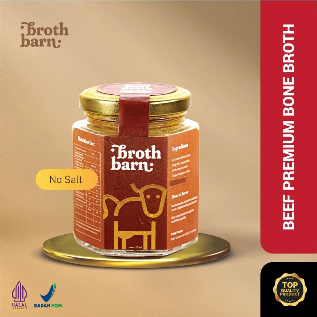 

Broth Barn - Beef Bone Broth Saripati Kaldu Sapi Original (Unsalted) 170ml