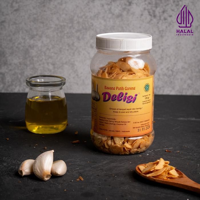 

Bawang Putih Goreng DELISI toples 125 gr - Halal - Fried Garlic