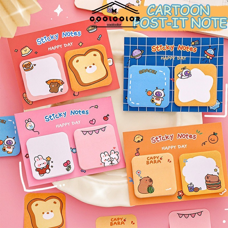 

COD❤️Ins Kombinasi Kartun Lucu Catatan Tempel Catatan Tempel Dekorasi Buku Besar Siswa Pesan Dekorasi N-waktu Stiker-Cl