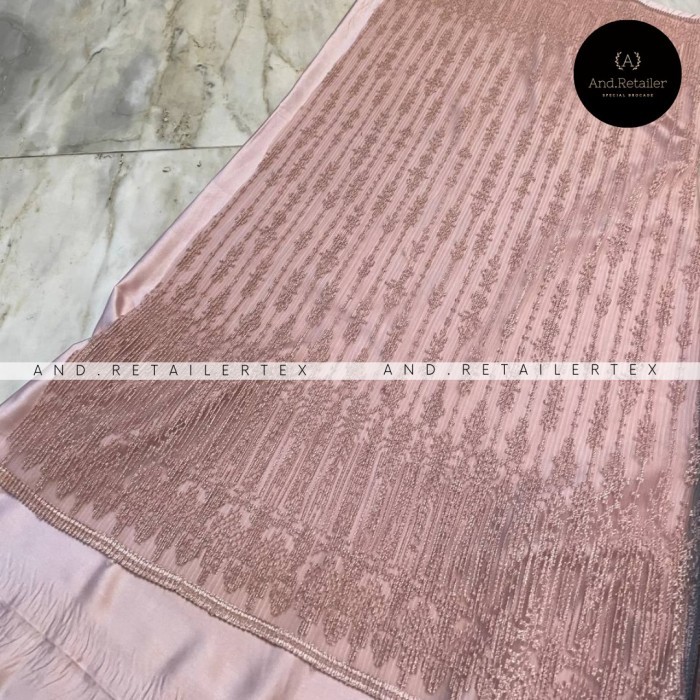 ✨LARIS✨ -Bahan Kain Brokat Exclusive Pleated Tulle Tile Plisket Warna Rose Gold
