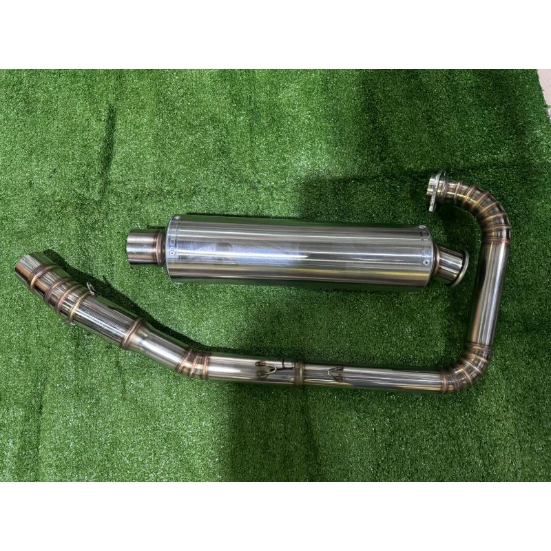 Knalpot Scorpio Oval Bulat No Emblem Stainless Original Racing Jogja