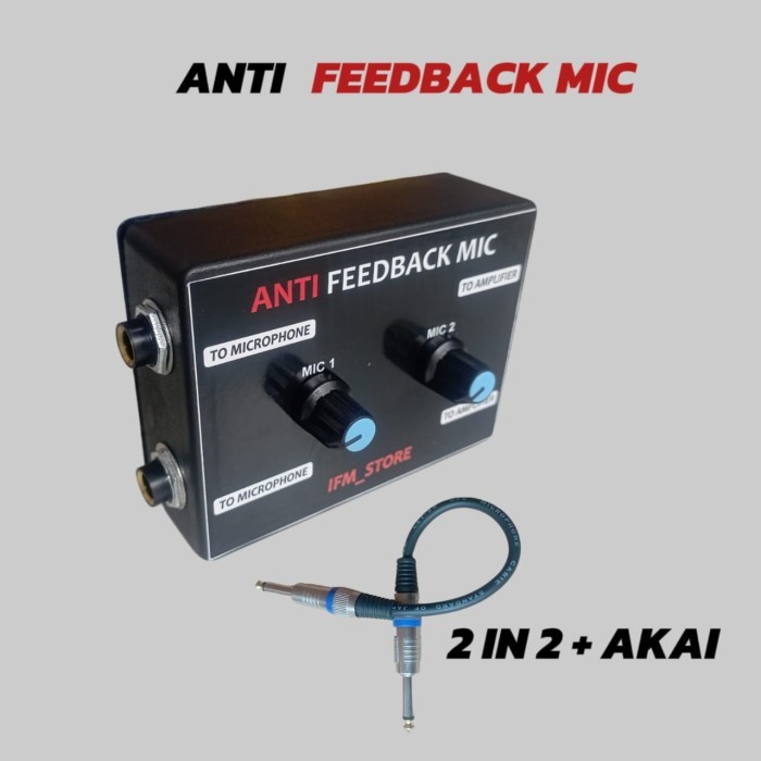 W.H.Sw - BEST SELLER Alat Anti Feedback Mic 2 Input 2 Output Anti Dengung Mic Universal