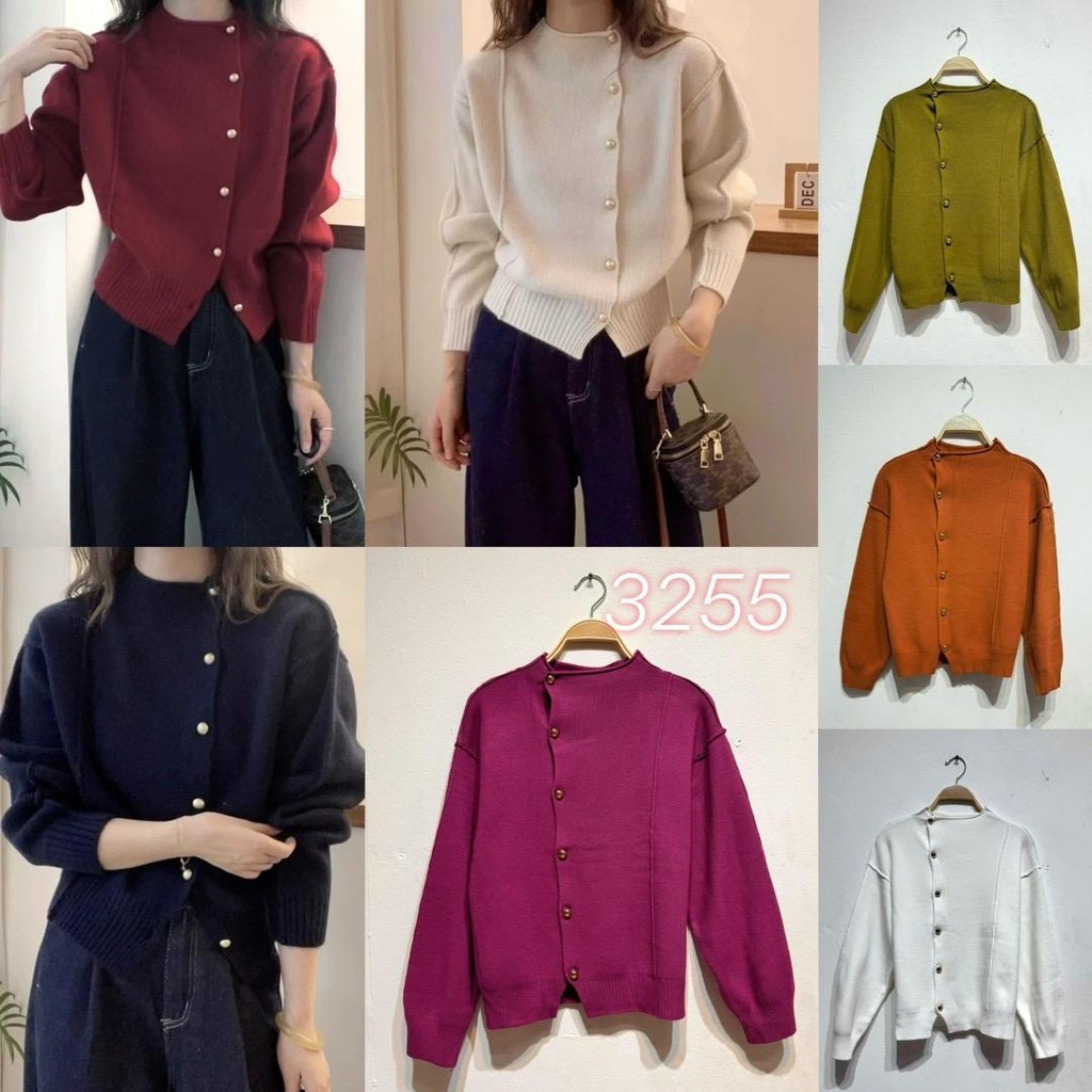 READY STOK CARDIGAN  3255 KNIT IMPORT PREMIUM BAHAN PREMIUM BANGKOK BKK