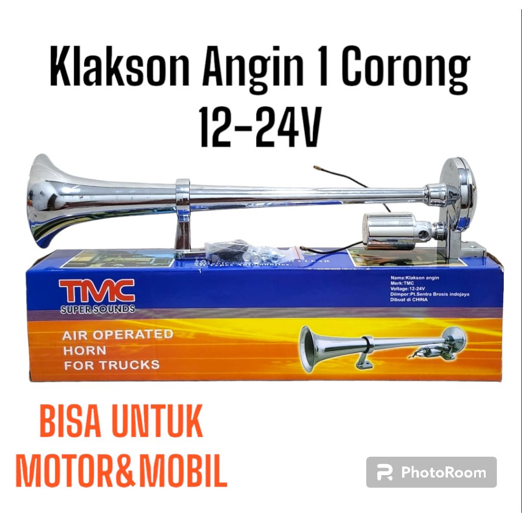 Klakson Angin 1 Terompet Truk Bus / Klakson Terompet Angin 1 Corong Stainless