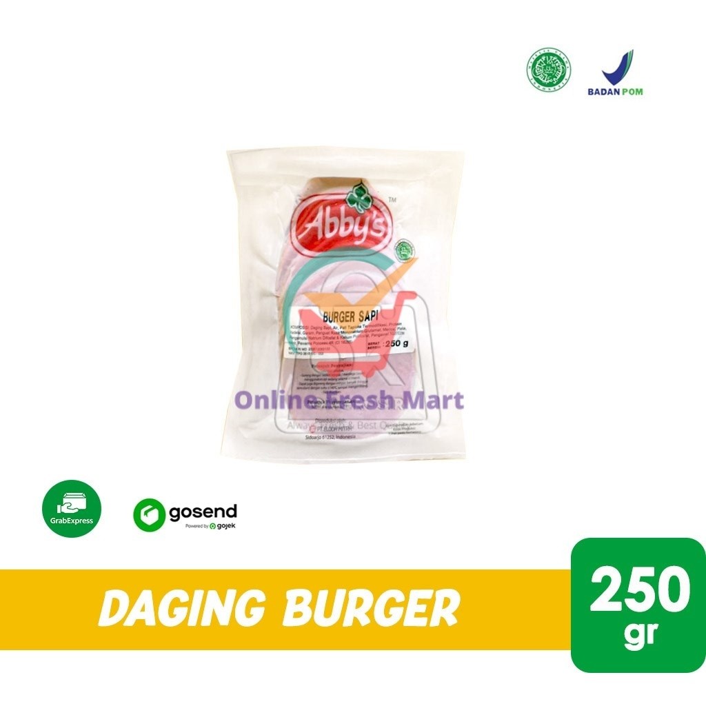 

Burger Sapi Abbys / Daging Burger Sapi 250gr (KHUSUS INSTANT) - Online Fresh Mart Denpasar