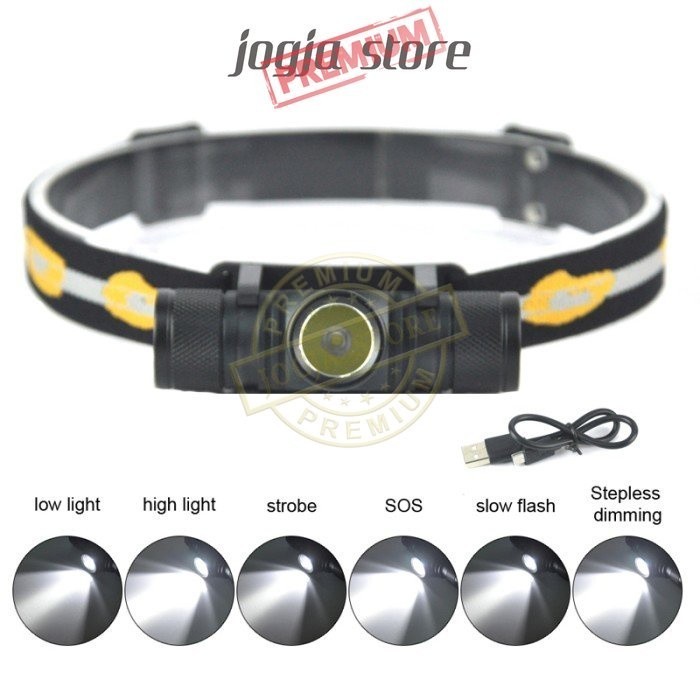 BORUIT D10 XML L2 Senter Kepala LED Headlamp Flashlight Headlight